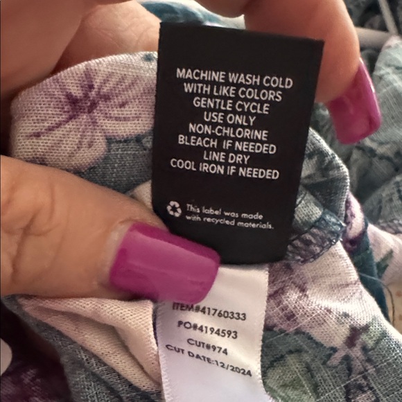 Torrid Slub Short Flutter Sleeve Melinda Floral Legion Teal Blue Women's Top 3X - Picture 9 of 13